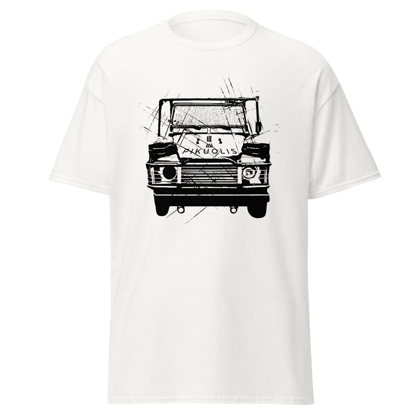 „Pikuolis“ Land Rover Defender 110 - Premium marškinėliai - Deployed In EU