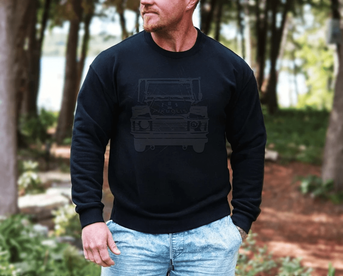 „Pikuolis“ Land Rover Defender 110 - Premium megztinis - Deployed In EU