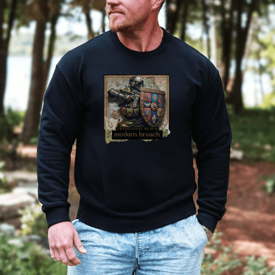 Traditional Reach, Modern Breach - Premium Sweatshirt - Deployed In EU