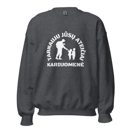 Tarnauju jūsų ateičiai. Kariuomenė - Premium megztinis - Deployed In EU