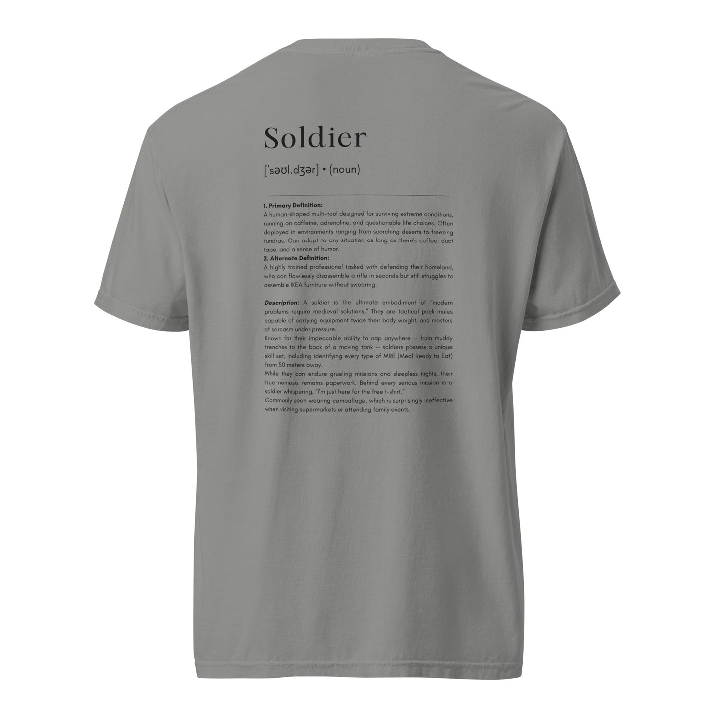 Soldier: Dictionary Definition - Premium T-shirt - Deployed In EU