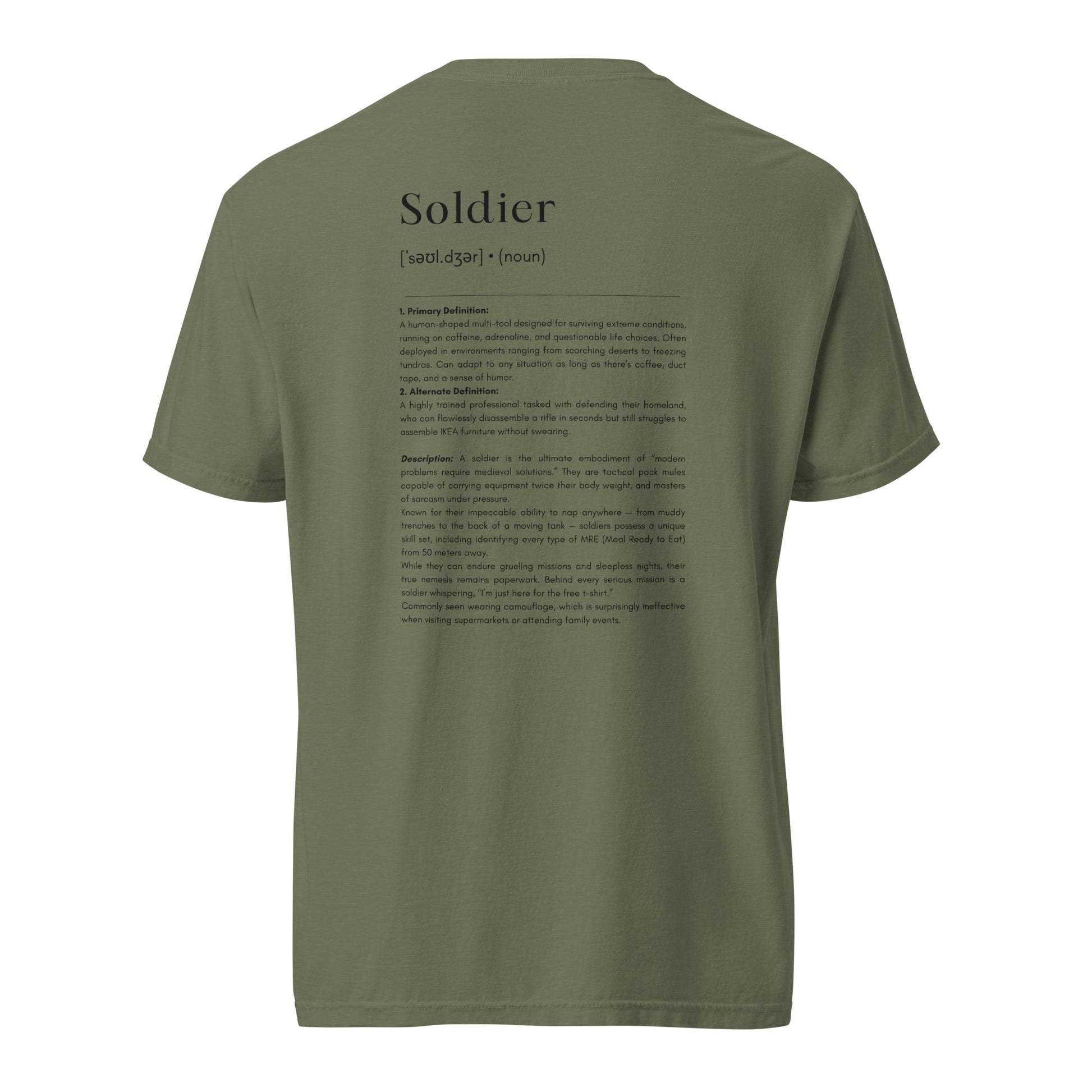 Soldier: Dictionary Definition - Premium T-shirt - Deployed In EU