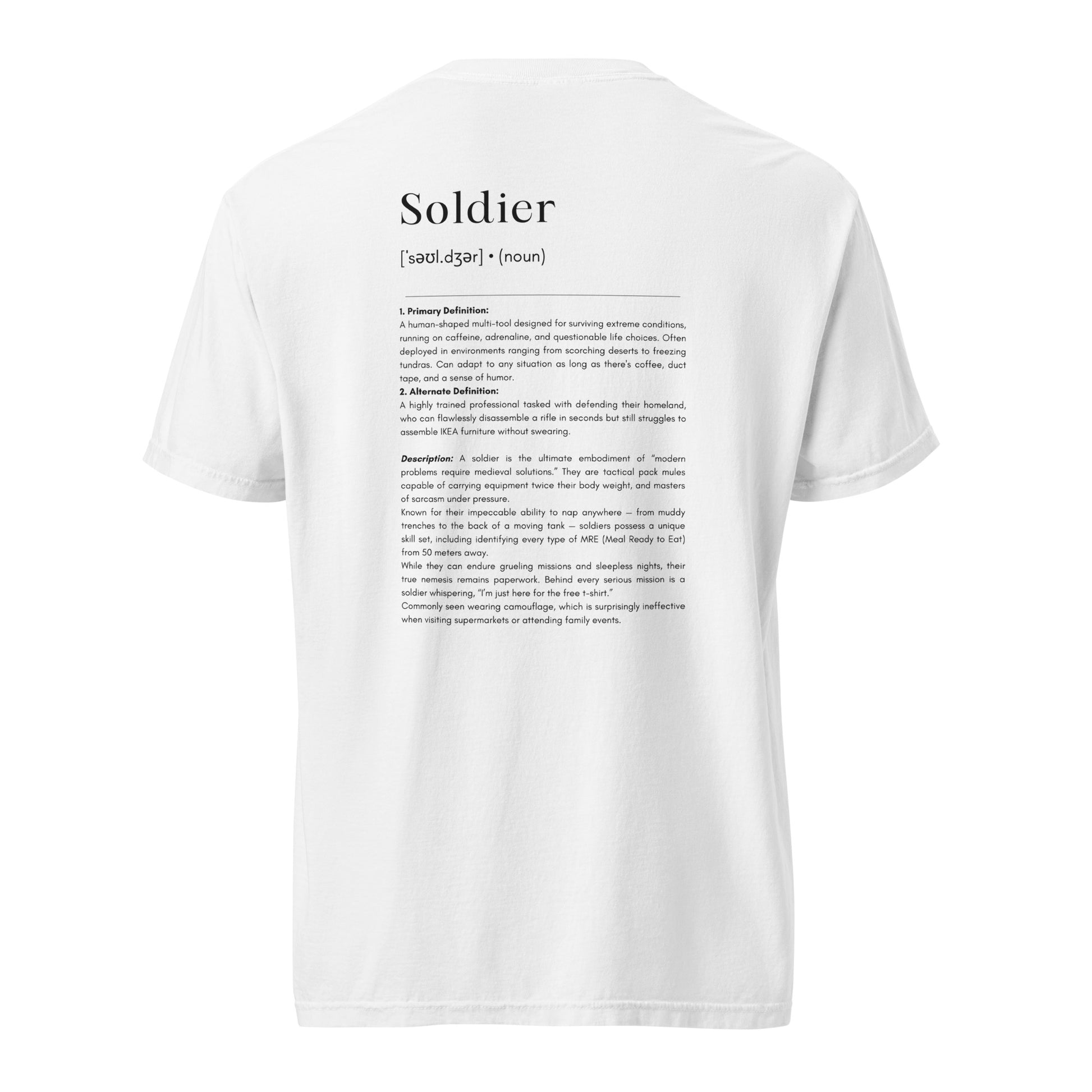 Soldier: Dictionary Definition - Premium T-shirt - Deployed In EU